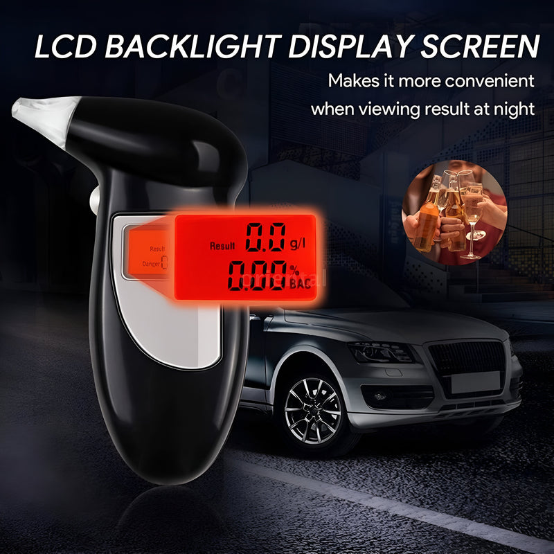 Medidor Alcoholímetro Led Digital X5 Boquillas