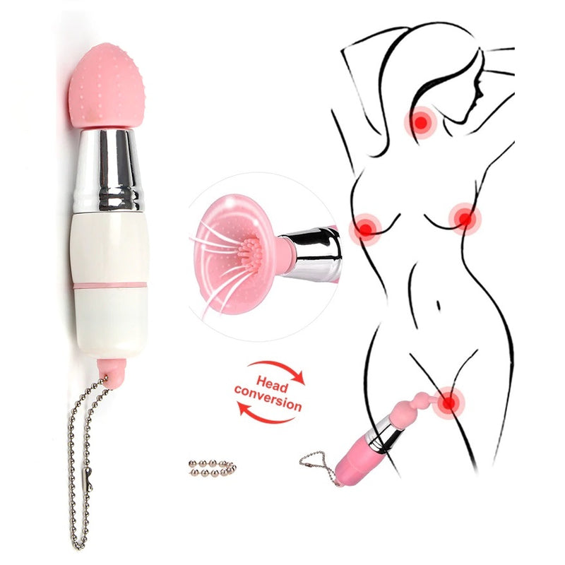 Mini Vibrador Succionador Femenino 3 Piezas Fetiche Fantasia