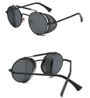 Gafas De Sol Redondas Con Escudo Lateral Outfit Moda Unisex