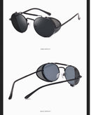 Gafas De Sol Redondas Con Escudo Lateral Outfit Moda Unisex