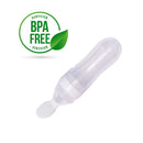 Biberón Tetero+cuchara Silicona Dispensador De Comida Blanco