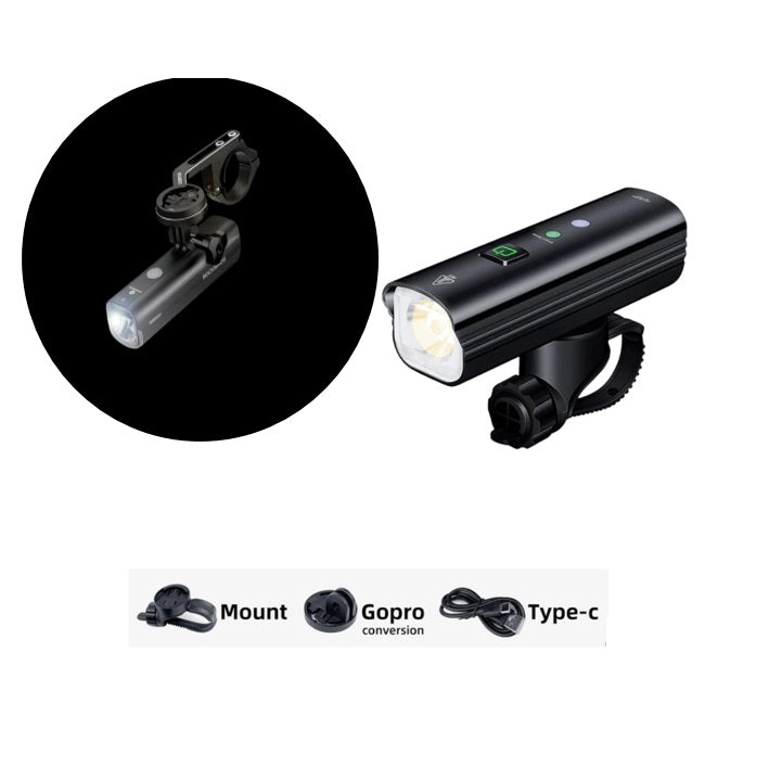 Luz Linterna Led Bicicleta Smart+acople Gopro 1200lm 4500mah