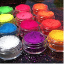 Pigmento Polvo 12 Unidades Nail Art Uñas Neon Fluorescente