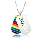 Collar De Acero Inoxidable, Lgbt Gay Pride Jewelry Rainbow