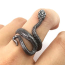 Anillo Ajustable de Serpiente 3D