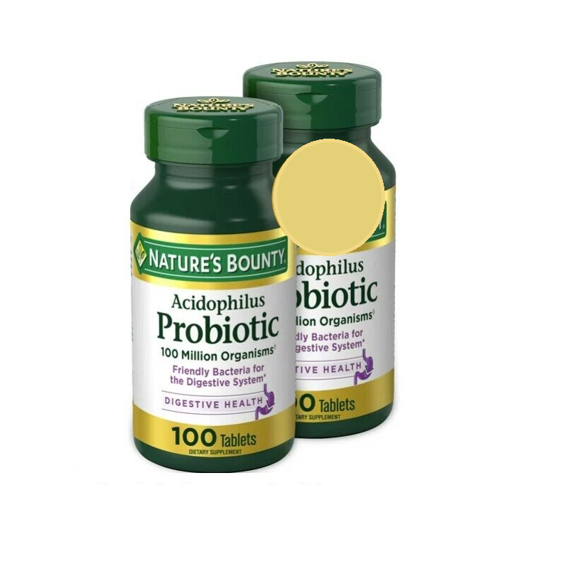 Nature's Bounty Probióticos Acidophilus Salud Digestiva 100 Tabletas