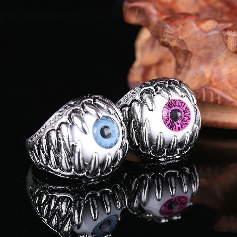 Anillo Mal De Ojo Punk Hip Hop Protección Mujer Hombre Moda