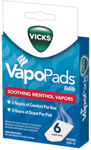 Vicks Vapopads, 6 Unidades  Almohadillas Calmantes De Vapor
