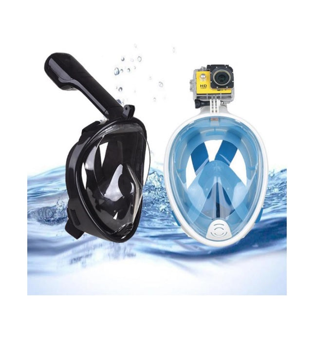 Mascara Buceo Careta Snorkel Full Face Con Tula Go Pro