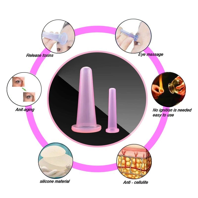 Ventosa Masaje Facial Estiramiento Piel Antiarrugas 2 Piezas