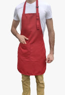 Delantal  Ajustable Chef Mesero Profesional Tela Rojo