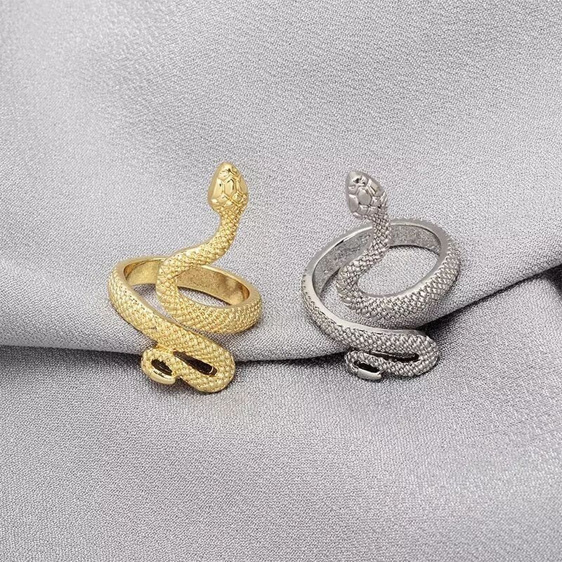 Anillo Ajustable de Serpiente 3D