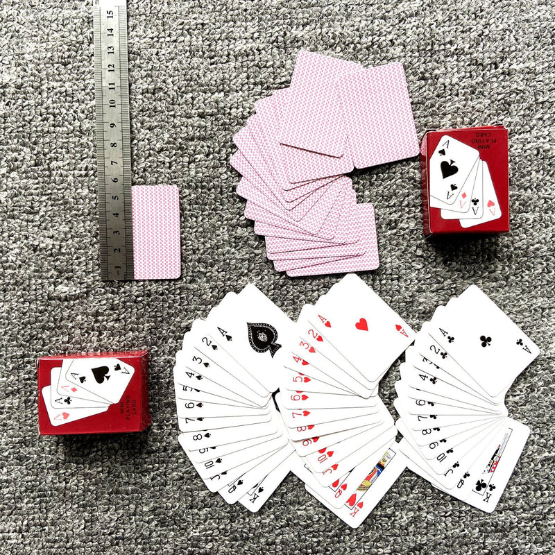 Baraja Mini Poker (trucos De Magia) Cartas Miniatura 54x37mm