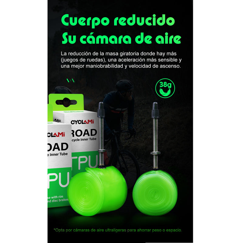 Neumático De Ruta Ultra Liviano Compacto Pro 38g + Parche