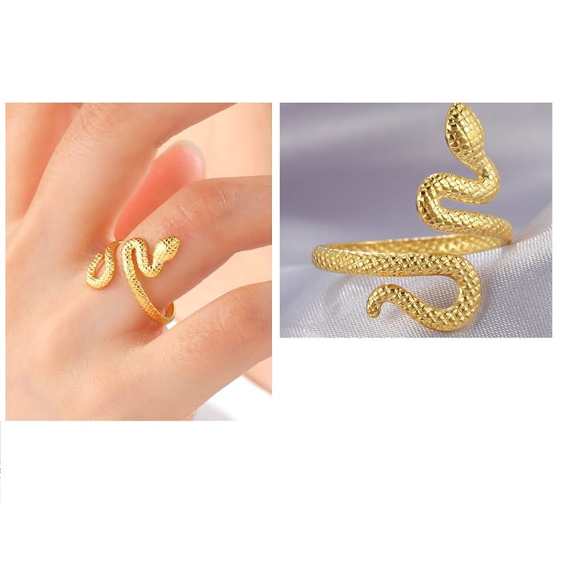 Anillo Ajustable de Serpiente 3D