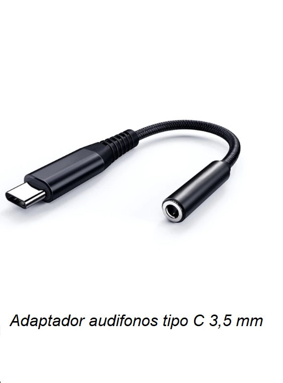 Cable Adaptador Convertidor Tipo C Auxiliar 3.5 Audifonos