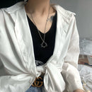 Cadena Collar Triangulo Cuadrado Unisex