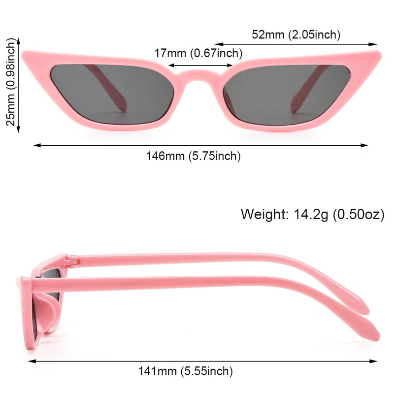 Gafas De Sol Para Mujer Diseño Gato Triangular Retro Moda