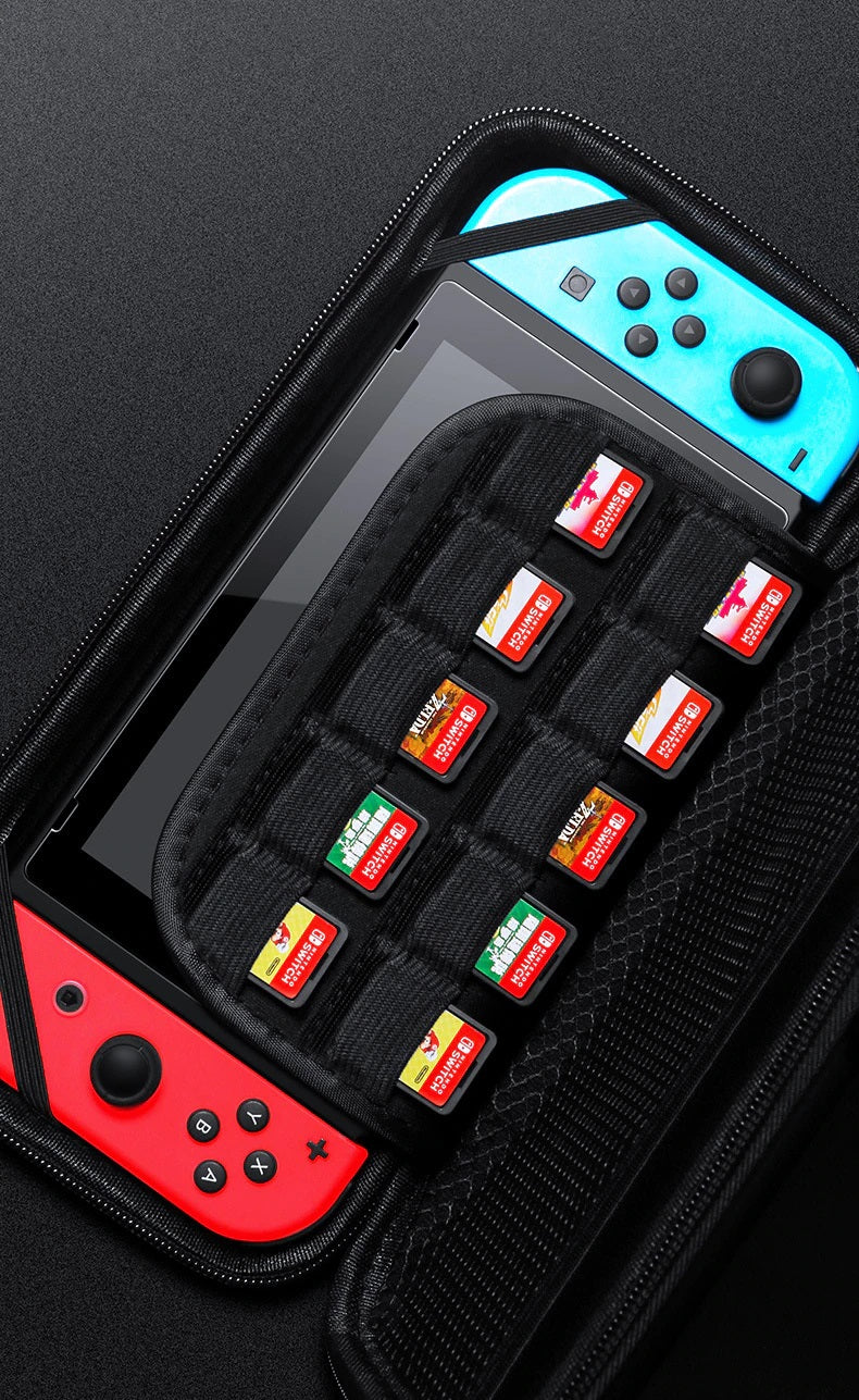 Forro Estuche Resistentecompartimientos Nintendo Switch Rojo