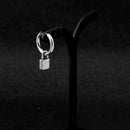 Arete Pendiente Colgante Candado Punk Hombre Mujer 1 Unidad.