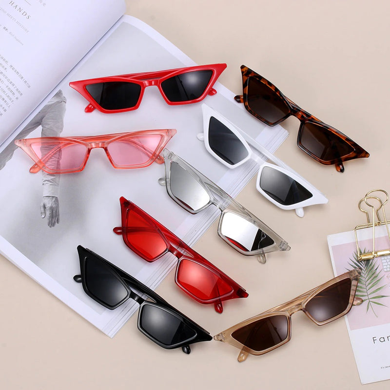 Gafas De Sol Para Mujer Diseño Gato Triangular Retro Moda