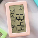 Reloj De Mesa Temperatura Humedad Rosado Electrónico Led