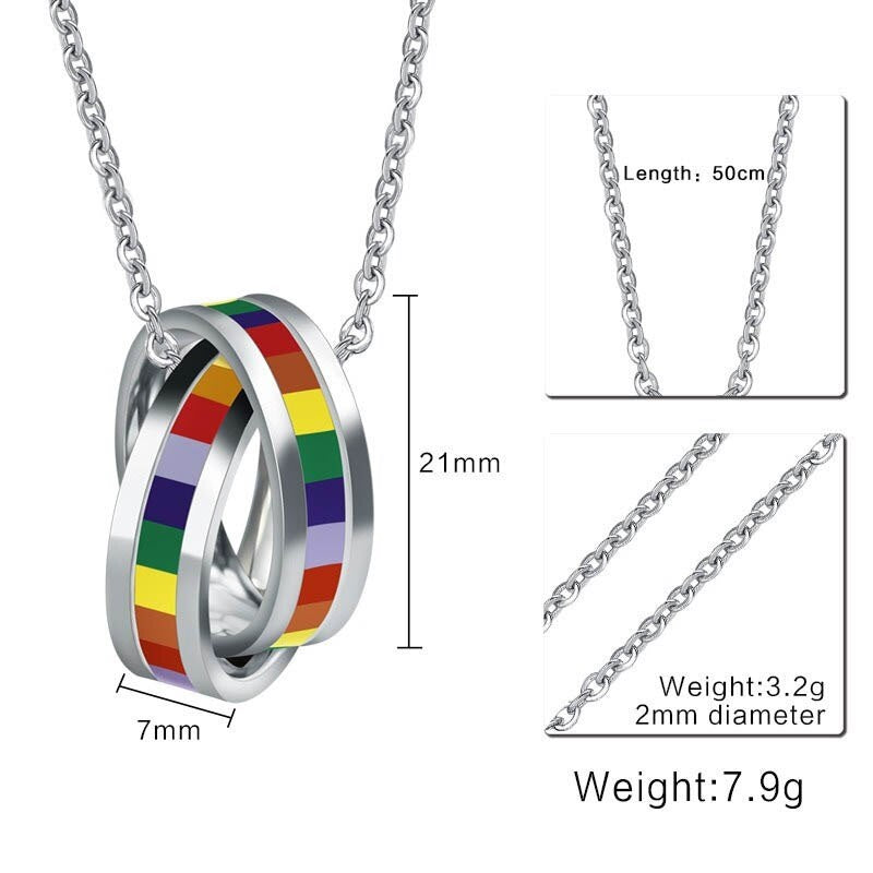 Collar Acero Inoxidable, Lgbt Gay Pride Jewelry Rainbow