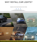 2 Tiras Cintas Luz Led Para Farolas De Carro 40cm Luces Auto