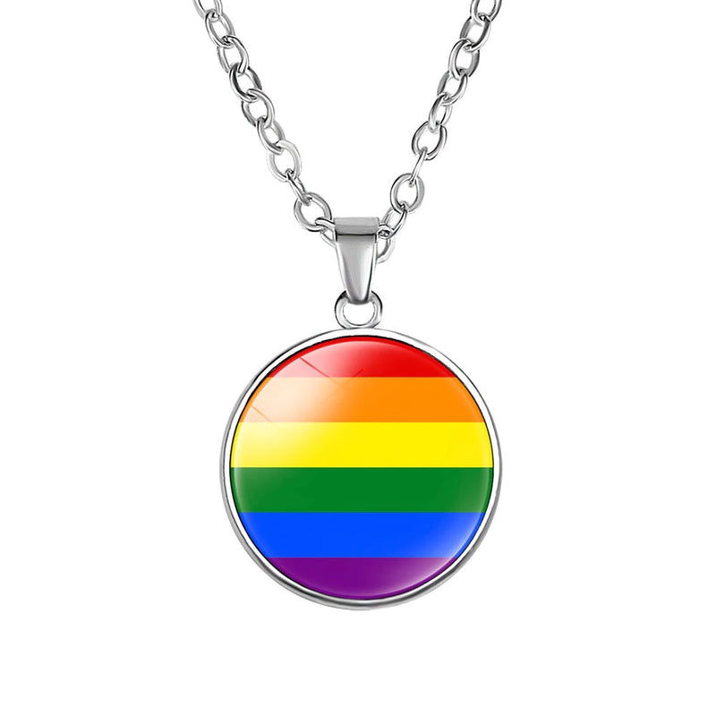 Collar En Acero Inoxidable Redondo Multicolor Lgbti