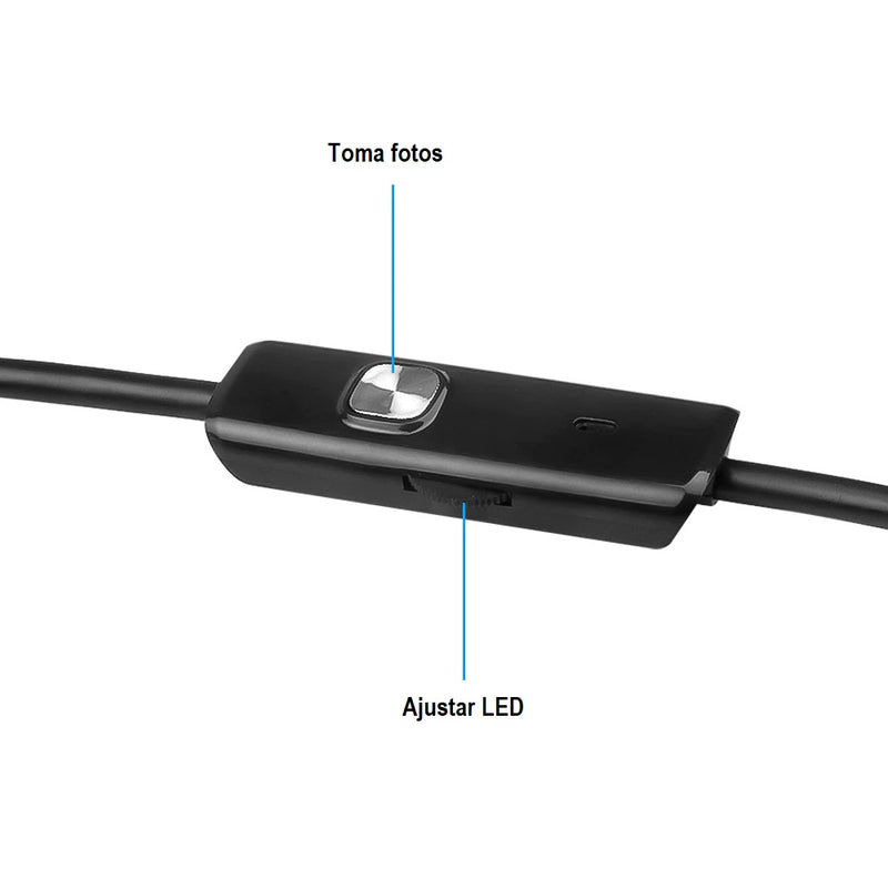 Endoscopio Boroscopio A Prueba De Agua 6 Luces Led Ajustable