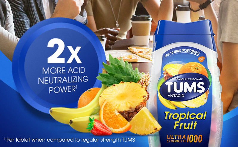 Antiácido Tums Fruta Tropical - Unidad a $847