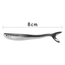 Señuelos De Silicona Para Pesca Realistas 8 Cm X 10 Unidades