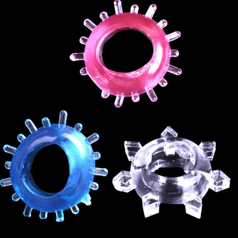 Set Anillos Aros Para Pene Silicona Retardante 5 Unidades