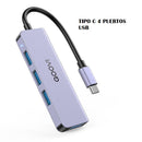 Adaptador Concentrador Hdmi Usb C 3.0 Multipuertos 4 En 1