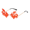 Gafas De Sol Diseño Llamas De Dragón Concierto Fashion Moda