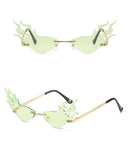 Gafas De Sol Llamas Extendidas Concierto Outfit Fashion Moda