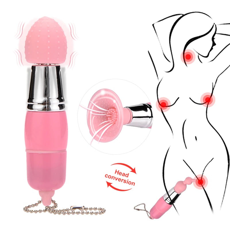 Mini Vibrador Succionador Femenino 3 Piezas Fetiche Fantasia