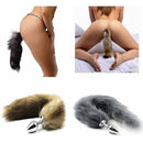 Plug Anal Acero Con Cola De Zorro Juguete Sexual Fantasías