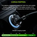 Cargador de Celular para Carro USB y Tipo C Carga Rápida