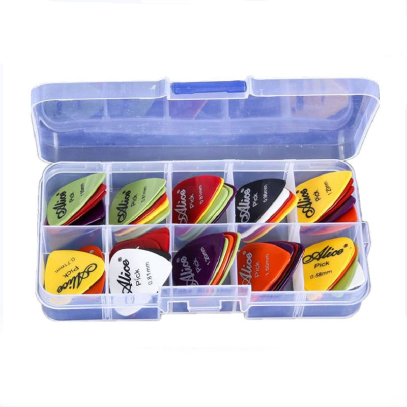 Set X 10 Uñas Picks Puas Alice Guitarra Surtido Incluye Caja