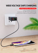 Cargador De Pared para Celular Carga Rápida 3.0 3 Puertos USB