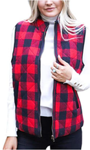 Chaleco De Cuadros Mujer