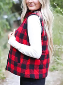 Chaleco De Cuadros Mujer