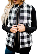 Chaleco De Cuadros Mujer