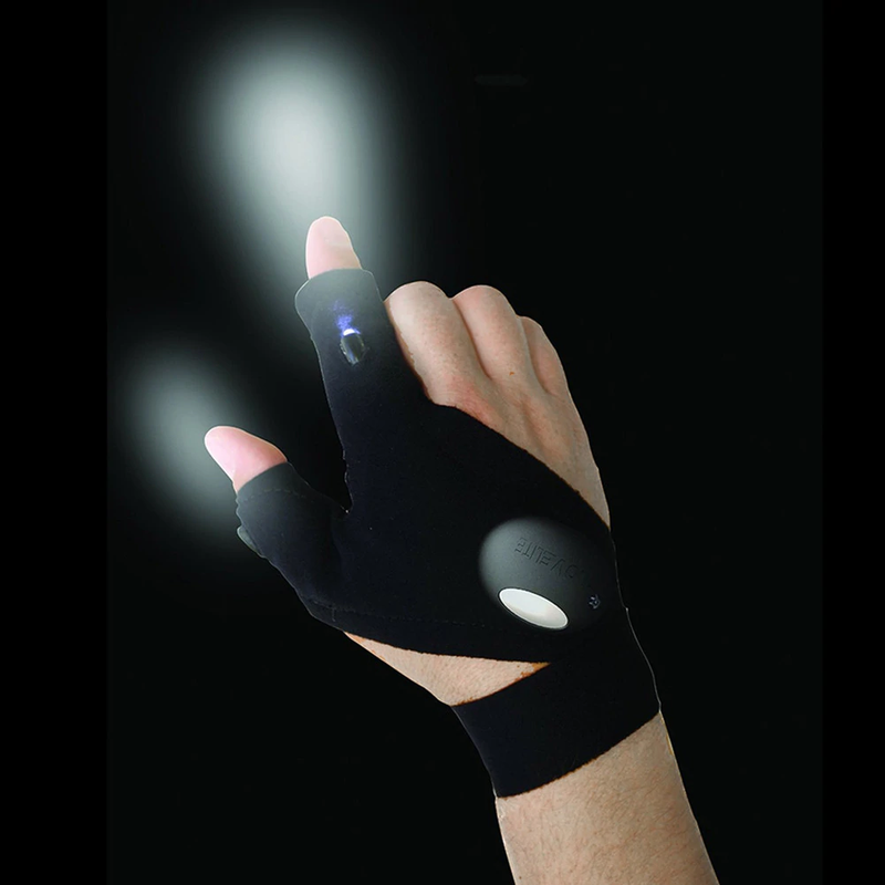 GUANTES BLANCOS CON LUZ LED