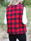 Chaleco De Cuadros Mujer