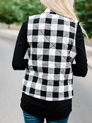 Chaleco De Cuadros Mujer