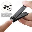 Cortauñas Negro Ácero Inoxidable Profesional Grande