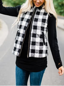 Chaleco De Cuadros Mujer