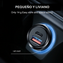 Cargador de Celular para Carro USB y Tipo C Carga Rápida